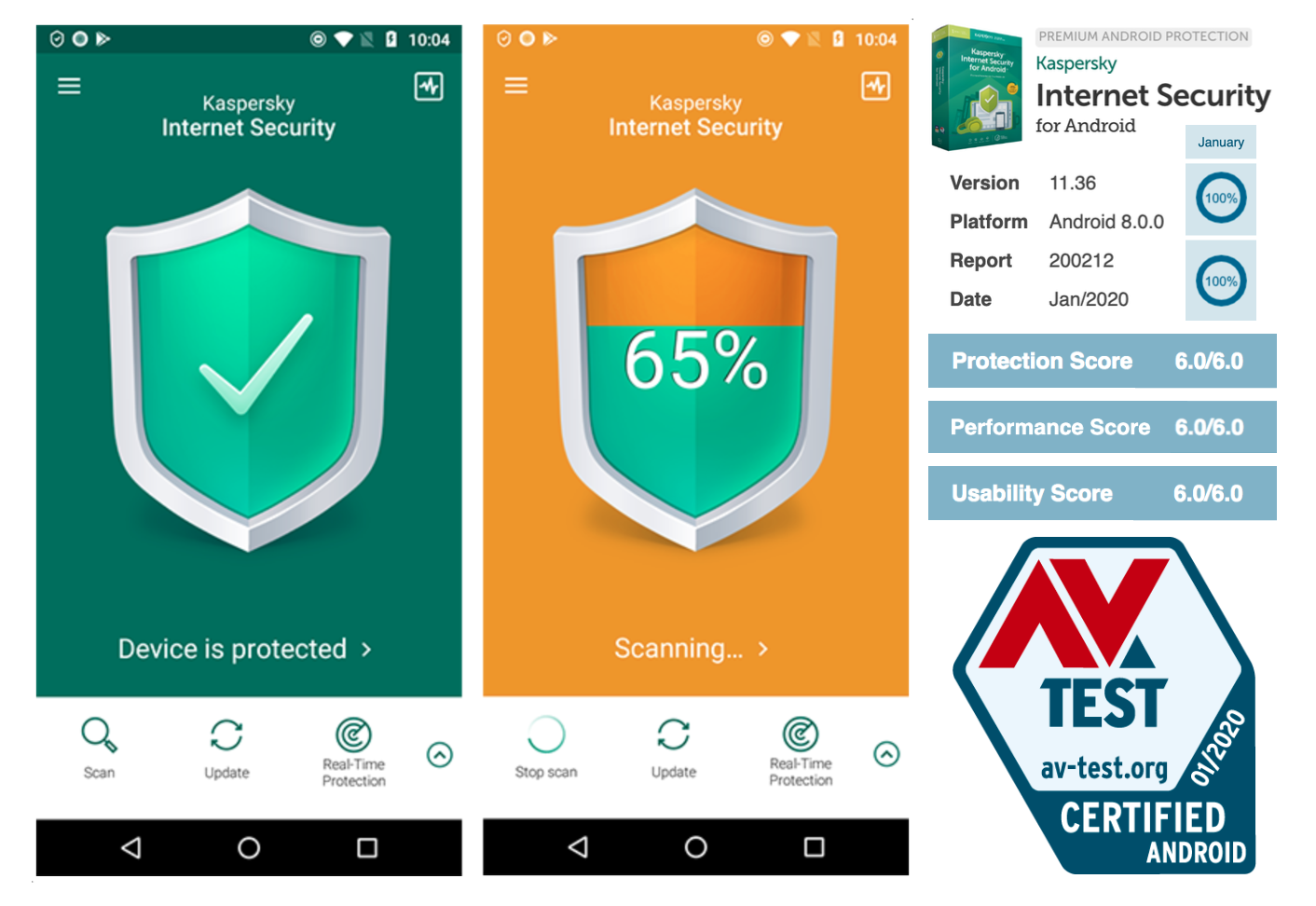 kaspersky and adguard for android